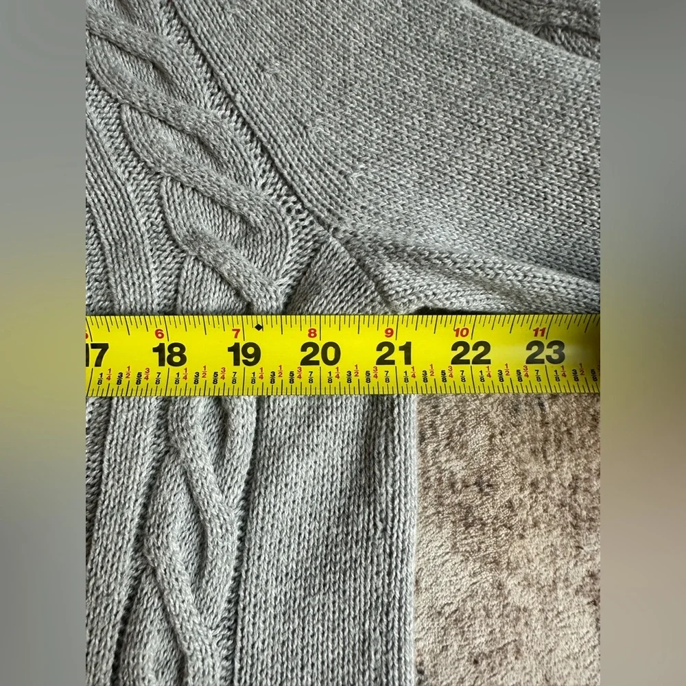 Banana Republic Cable Kit Fisherman Sweater Shawl Collar Button Front Size Med‎